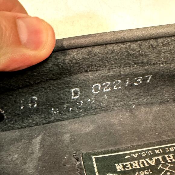 EUC Polo Country x Rancourt & Co. Ranger Moc Boat Shoe Navy Blue Made in USA 10 - Picture 9 of 11